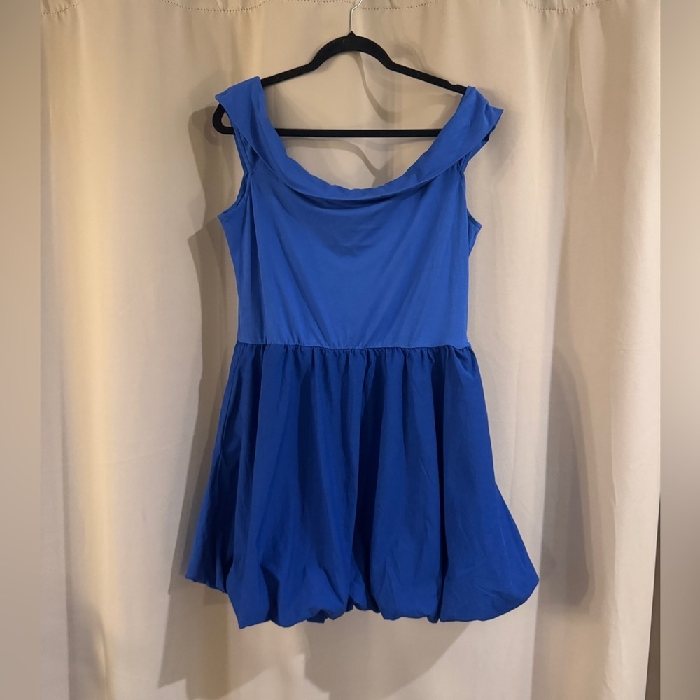 NWT PrettyGarden Blue Off the Shoulder  Dress